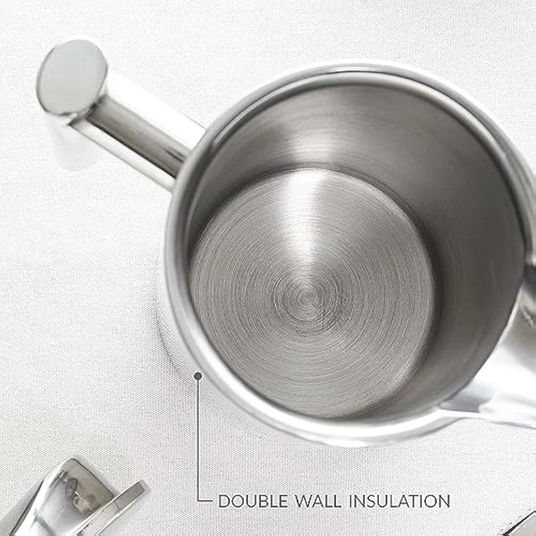 andrew james Double Walled Stainless Steel Cafetiere Gift Set With 3 Mesh Filters, Coffee Measuring Spoon And Bag Sealing Clip, Delicious French Press Coffee, Easy to Clean (1000ml, Stainless Steel)