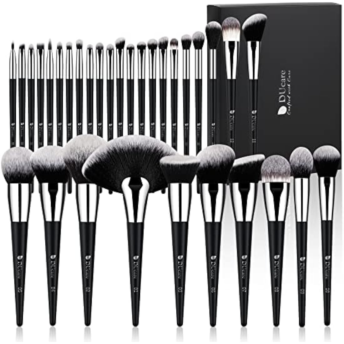 DUcare Professional Makeup Brush Set 32Pcs Makeup Brushes Premium Synthetic Kabuki Foundation Blending Brush Face Powder Blush Concealers Eye Shadows