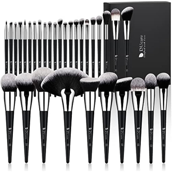DUcare Professional Makeup Brush Set 32Pcs Makeup Brushes Premium Synthetic Kabuki Foundation Blending Brush Face Powder Blush Concealers Eye Shadows