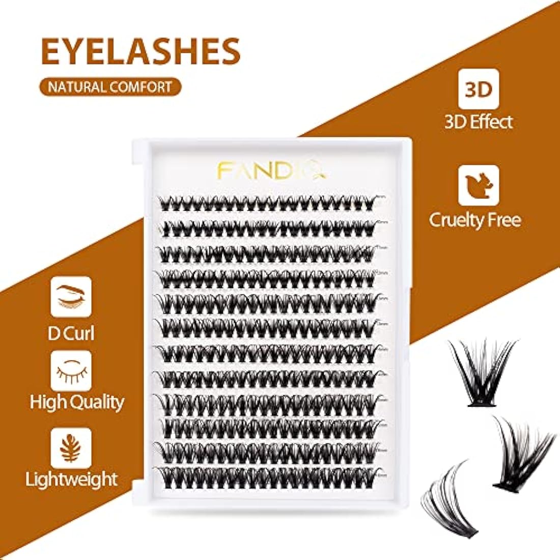 Individual Lashes, Cluster lashes D Curl 9-16Mixed 240 Pcs Cluster Lashes 40D Lash Clusters Extensions Individual Lashes Cluster DIY Lash Extensions at Home(40D-0.07D,9-16mix)