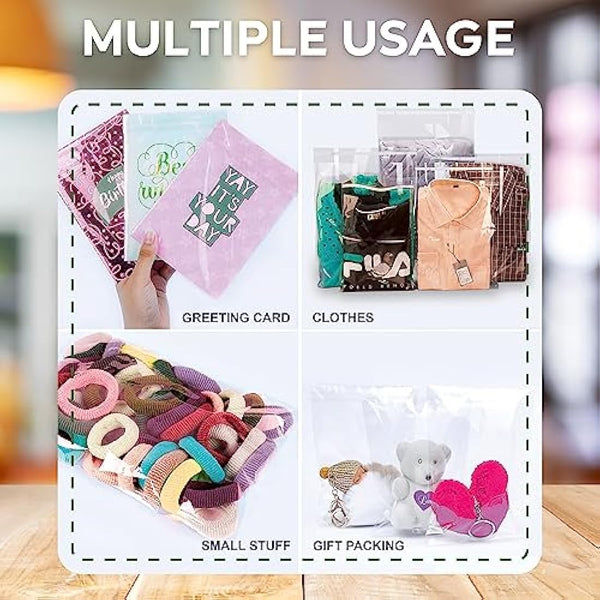 JeeJaan® 100 Pcs of Shirt Packaging Bags 12 x 16 in Clear Garment Bag 305 x 405 mm Polypropylene Bags