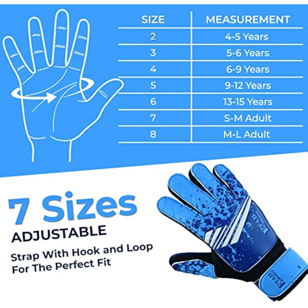 EFAH SPORTS Football Goalkeeper Gloves For Boys kids Children Youth Soccer Goalie Glove with Super Grip Palms