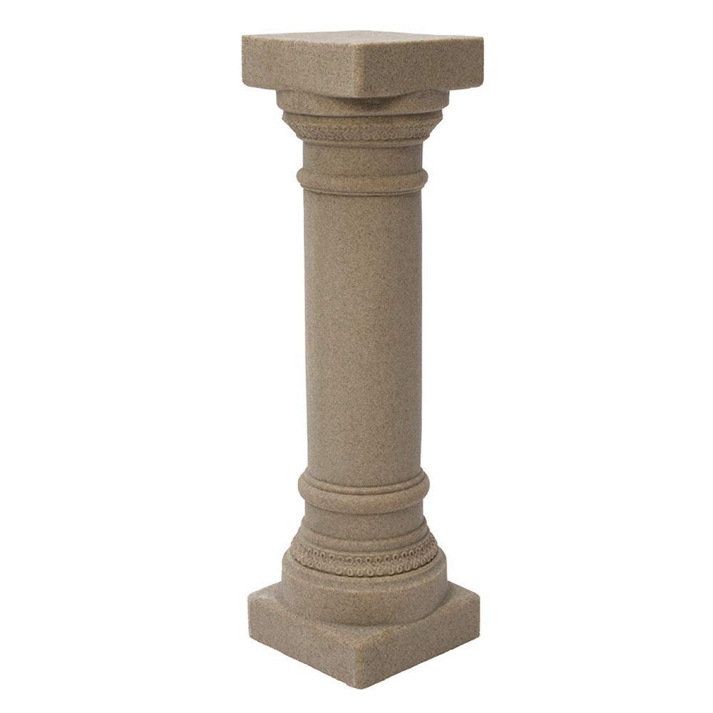 EMSCO Group Greek Column Statue ? Natural Sandstone Appearance ? Made of Resin ? Lightweight ? 32? Height