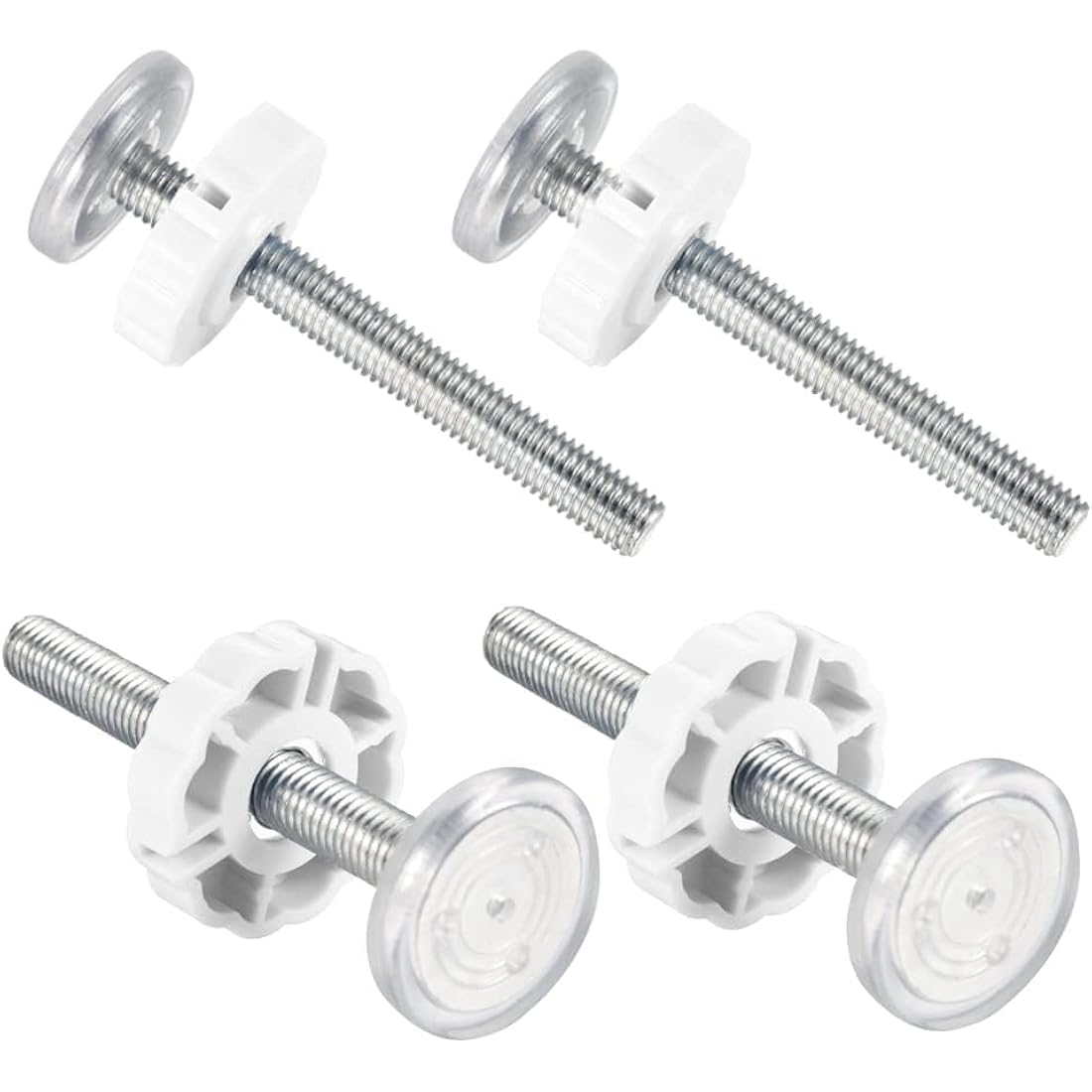 4 Pack Pressure Mounted BoltsKit for Baby Gate Pet Dog Wall Protector Threaded Spindle Rods Long Screws M10(90mm) Stair Walk Thru Gates Spares Lindam Safety First Parts Extension Cuggle（White ）
