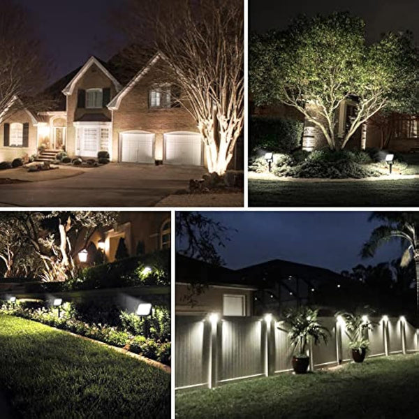 NATPOW Garden Lights Mains Powered, Garden Spike Lights LED Outdoor Landscape Spot Light with Adapter, IP65 Waterproof 5V LED Spotlight for Lawn, Pathway, Yard (6000K)