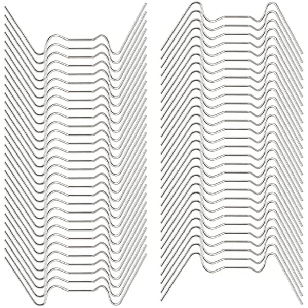 HONGCI 100Pcs W Clips for Greenhouse Glass Panes,Greenhouse Clips for Glass,Stainless Steel Greenhouse W Clips Greenhouse Window Clips Glass Pane Fixings Clips,Greenhouse Glass Clips for Holding Glass