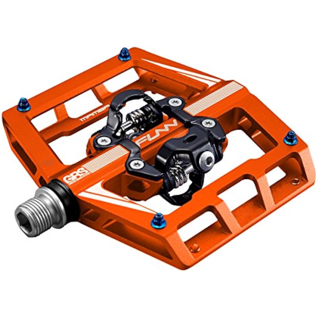 Funn Mamba Mountain Bike Clipless Pedals, Double Sided Clip Wide Platform MTB Pedals, Compatible with SPD Cleats, 9/16-Inch CrMo Axle Bicycle Pedals for MTB/BMX/Gravel Cycling