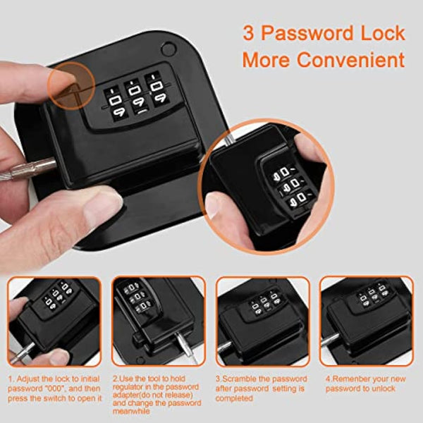 Evilsoul Password Fridge Lock Children Safety Refrigerator Lock Adults Safety Fridge Locks 2PCS Cupboard Lock with 3M Strong Adhesive for Drawer Fridge Freezer Cupboard (Black)