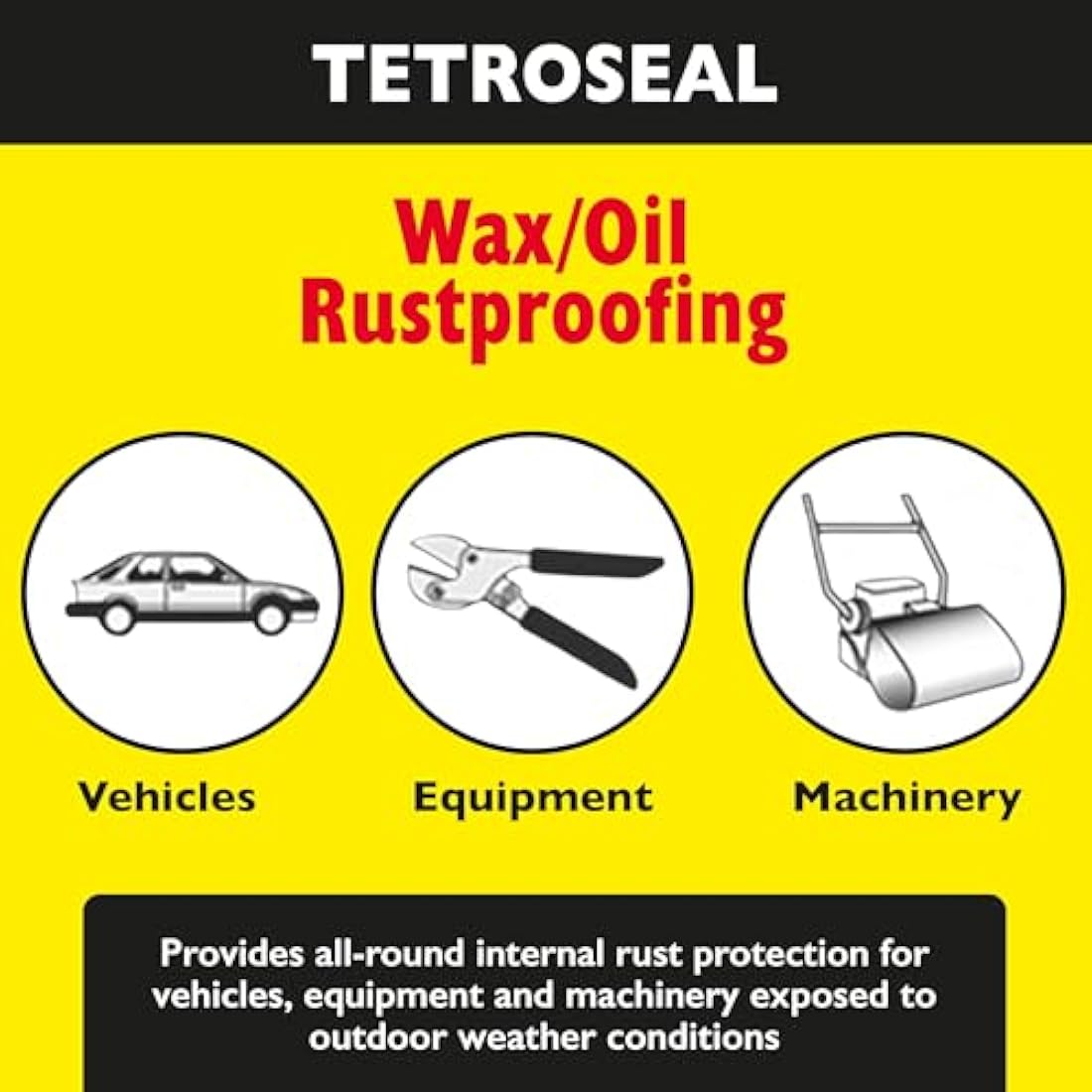 Tetroseal Waxoil Car Rustproof Clear Car Rust Proofing 5L