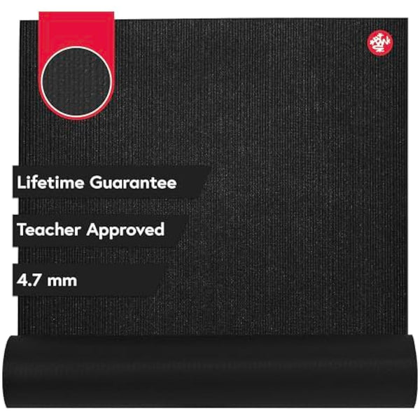 Manduka PROlite Yoga Mat - 1 Teacher Recommended, Grippy Textured 6mm ultra-dense, Hot Yoga Workout, Studio at Home Pilates