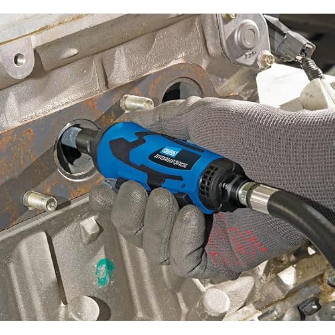 Draper 65130 Storm Force Composite Straight Mini Air Die Grinder (6mm), Blue