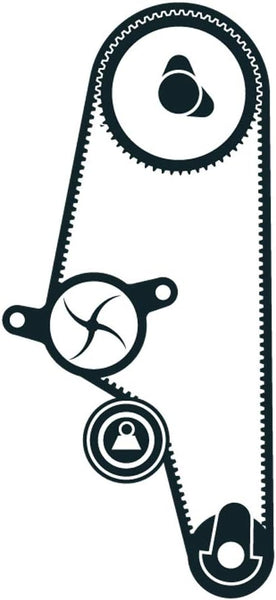 SKF VKMC 01107 Timing belt and water pump kit, Black