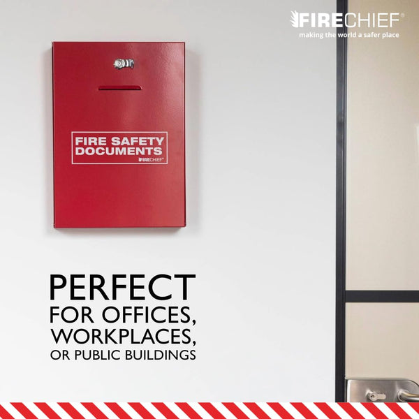 Firechief DHS2 Document Holder with Latch, Red