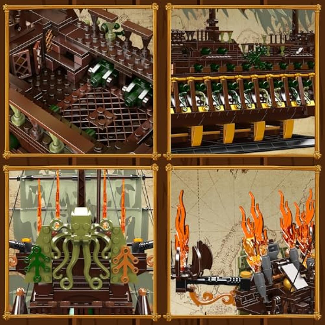 JMBricklayer Pirate Ship Model Building Blocks Sets, Large Mysterious Ghost Ship MOC Model Ship Kits, Creative Pirate Ship Model, Gifts for Teens Age 14+ Adults (4364 Pieces, Upgraded Version)
