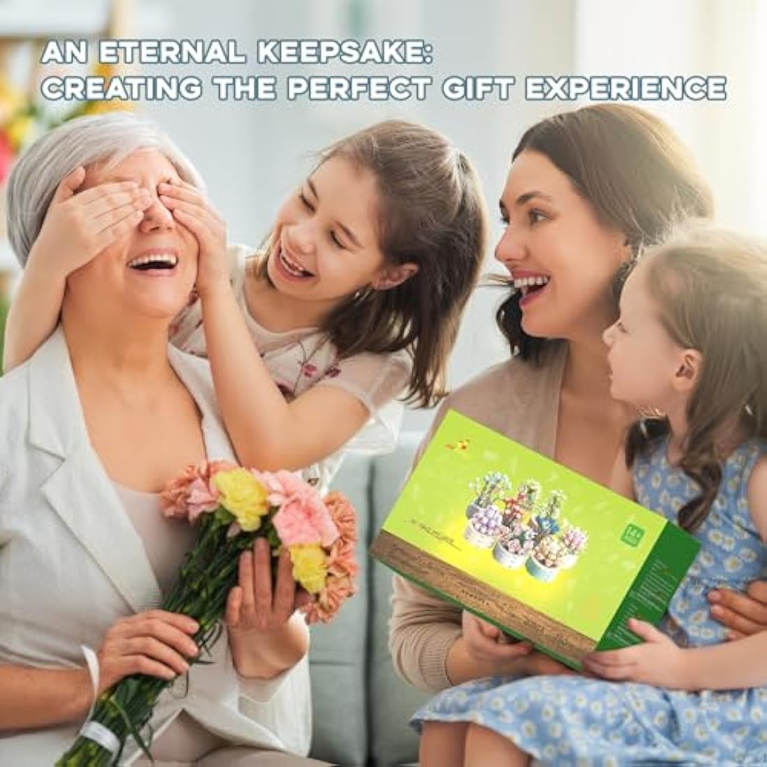 JMBricklayer Succulent Plants Building Blocks Sets for Adults, Flowers Office Room Decor Succulent Bonsai Toys, Botanical Collection Model Kits, Gifts for Women Men Her Him (750Pcs)