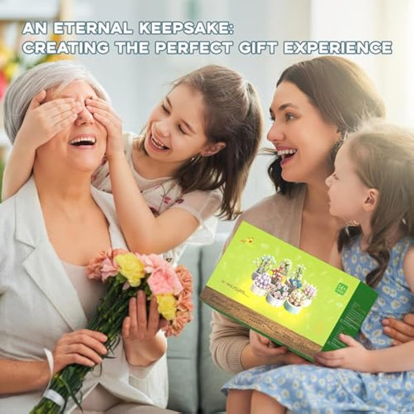 JMBricklayer Succulent Plants Building Blocks Sets for Adults, Flowers Office Room Decor Succulent Bonsai Toys, Botanical Collection Model Kits, Gifts for Women Men Her Him (750Pcs)