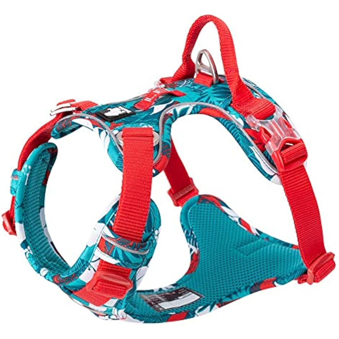 Dog Harness No Pull Adjustable Reflective Step-in Soft Nylon For Small Large Pet TLH5653(XL, Camouflage Blue)