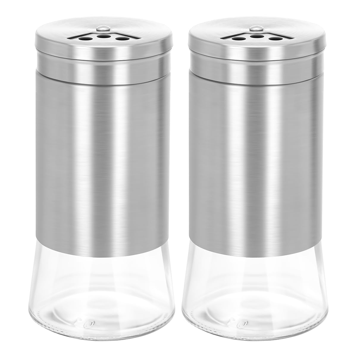 Salt and Pepper Grinder Set, Adjustable Coarseness Salt Shakers, Premium Ceramic Glass Body Salt and Pepper Mills [Without Spice Content]