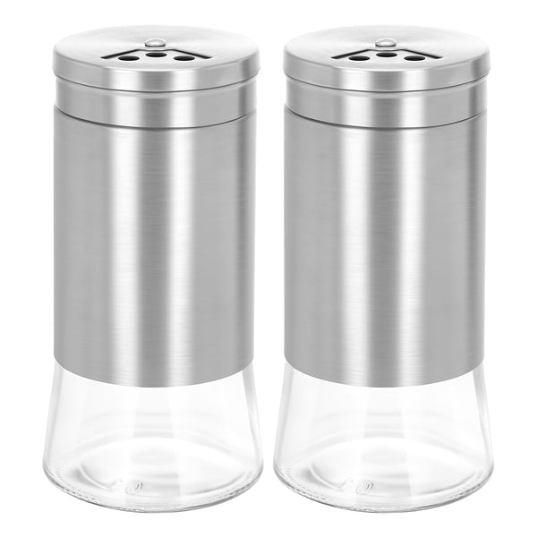 Salt and Pepper Grinder Set, Adjustable Coarseness Salt Shakers, Premium Ceramic Glass Body Salt and Pepper Mills [Without Spice Content]