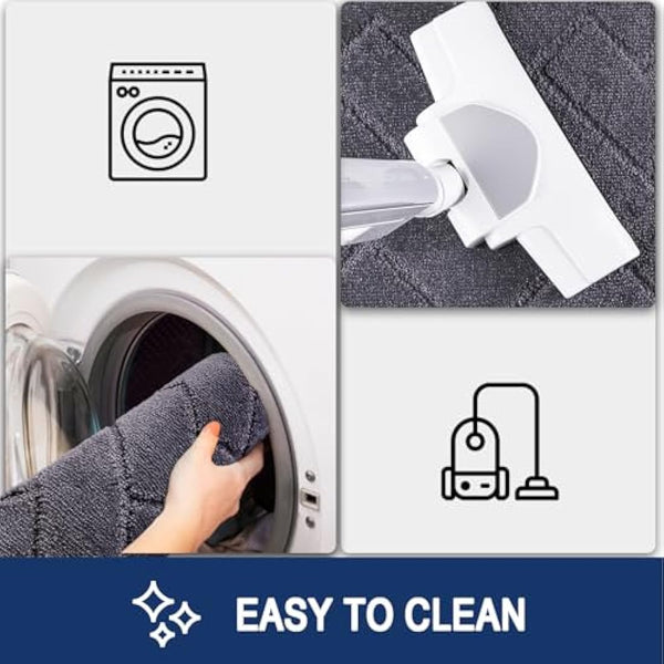 FCSDETAIL Dirt Trapper Indoor Door Mat 60 x 150 cm, Machine Washable Entrance Rug, Dog Doormat, Non-slip Inside Runner Rug for Kitchen, Hallway, Entryway