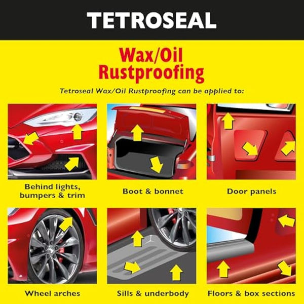 Tetroseal Waxoil Car Rustproof Clear Car Rust Proofing 5L