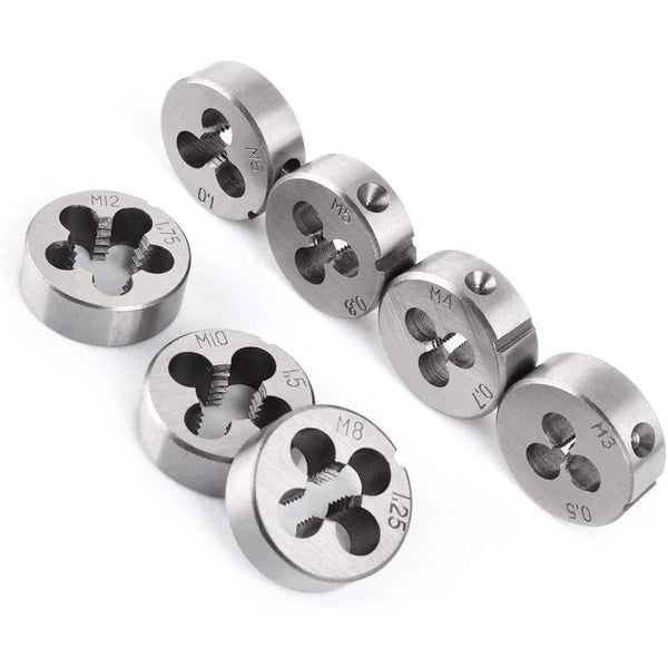 Gunpla 32 Pieces Tap and Dies Set Tungsten Heavy Duty Alloy Steel Metric Screw Threads Cutting Tools Taper Drill Threading Kit with Storage Case