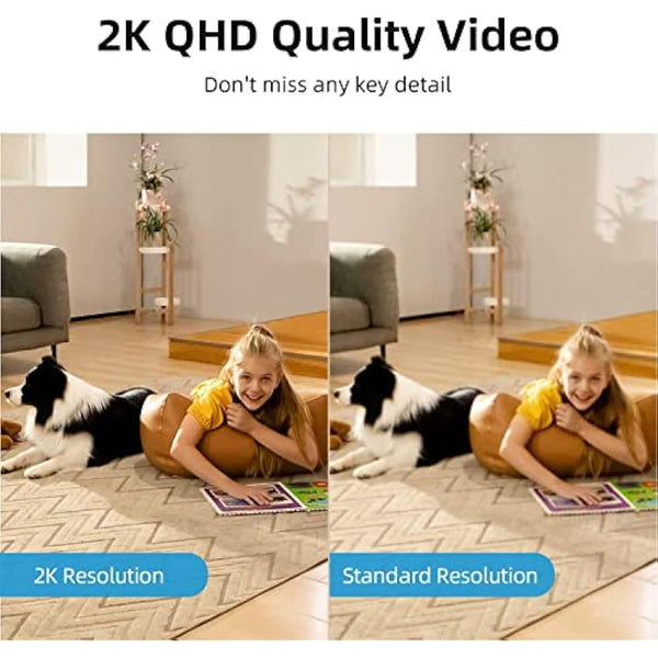 AOSU 2.5K Indoor Camera Wired 5GHz WiFi - Dog Cat Kids & Elderly Monitoring, Plug-In, 24/7 Recording, 360 Pan-Tilt, Two-Way Audio, Alexa Compatible, Dual Band WiFi, Long Range IP Cam
