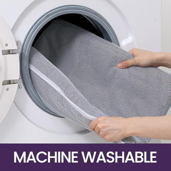 DEXI Absorbent Bath Mat 61 x 92 cm, Soft Bathroom Mats with Non Slip Backing, Machine Washable Microfiber Rug for Shower Floor, Grey