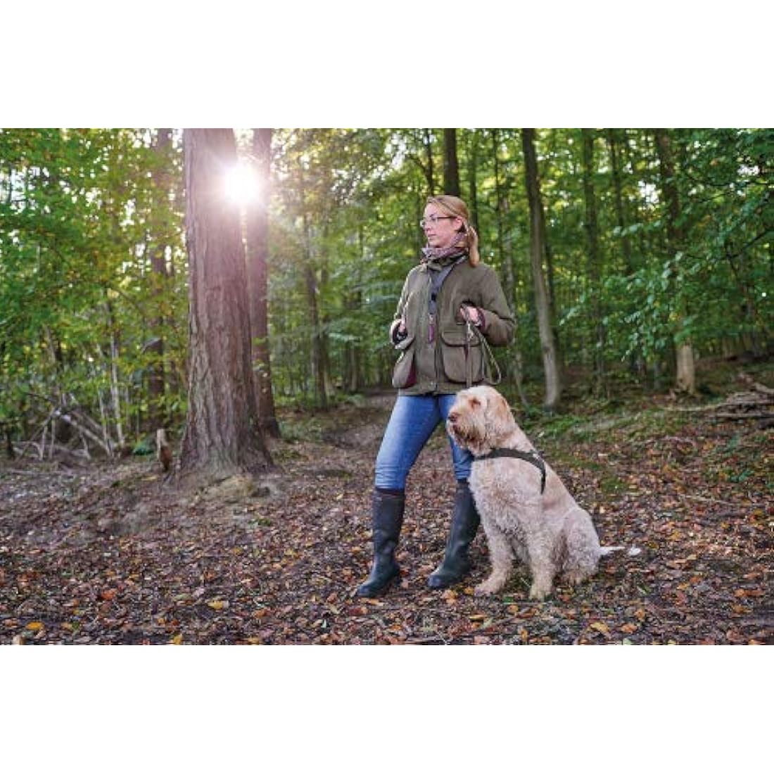 HUNTER Norwegian harness for Dogs Hunting, 45 x 58-79 cm, Brown