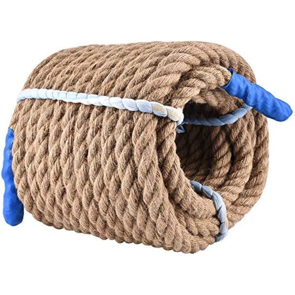 Alomejor 20m Jute Rope Natural Jute Climbing Rope Twine String for Tug-Of-War Competitions Packaging Bundling