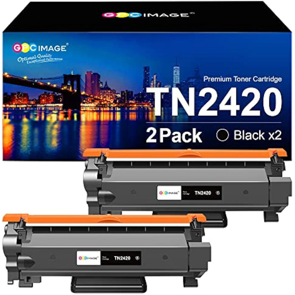 GPC Image TN2420 TN-2420 Compatible Toner Cartridges for Brother TN2410 TN-2410 for DCP-L2510D L2530DW L2550DN HL-L2310D L2350DW L2357DW L2370DN L2375DW MFC-L2710DN L2710DW L2730DW L2750D(2 Black)