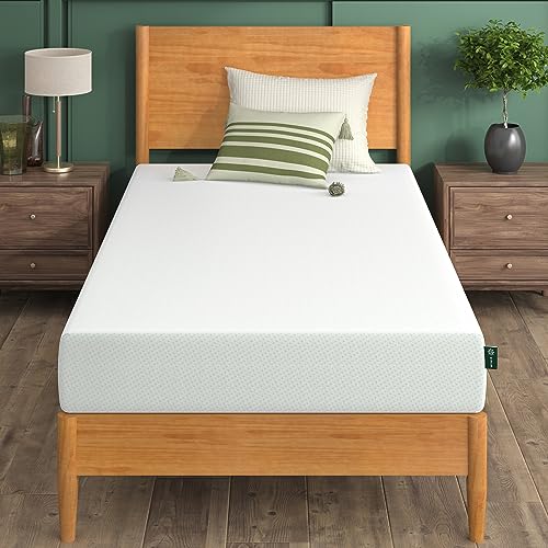 ZINUS Single Mattress - Memory Foam - 90x190cm/3x6ft - Height 13cm/5in - Medium Firmness - Orthopaedic Support with Comfort foam - Green tea Designed in UK standards