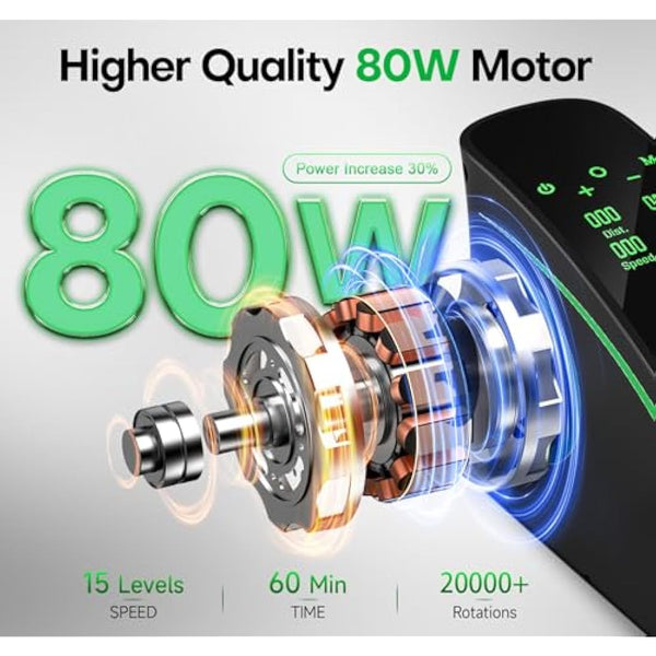 FOUSAE Under Desk Elliptical Machine for Home, 2 in 1 Electric Pedal Exerciser, Electric Leg Exerciser for Seniors with 15 Adjustable Speed, Seated Cross Trainer with Remote Control & Non-Slip Pad