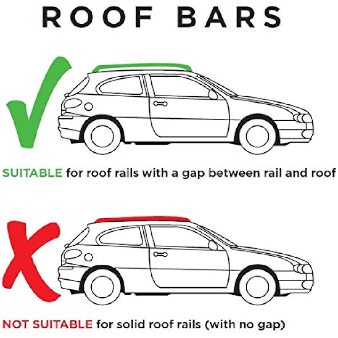 Summit SUM-003 Semi Universal Roof Bars (Pair of) to Fit Cars with Running Rails, Aluminium 1.35m in Length, Set of 2, one size, Silver
