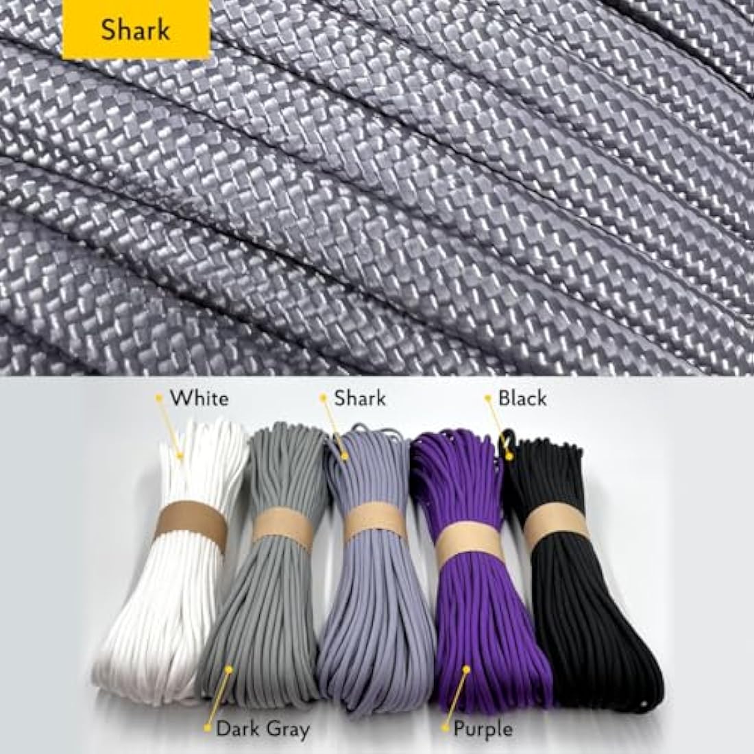 EdcX Paracord 4mm, 35+ Solid Colors (10m, 15m, 30m, 50m, 100m, 300m) | Ideal for Crafting, DIY, Camping, Survival, Outdoor | 100% Nylon Rope 4mm | Tactical Cord 550 Type III