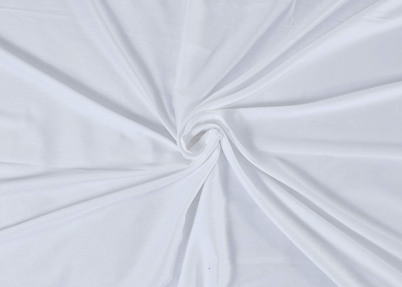 800 Thread Count - Flat Sheet - 100% Pure Egyptian Cotton Sateen Super Soft Hotel Quality Bedding - King - White