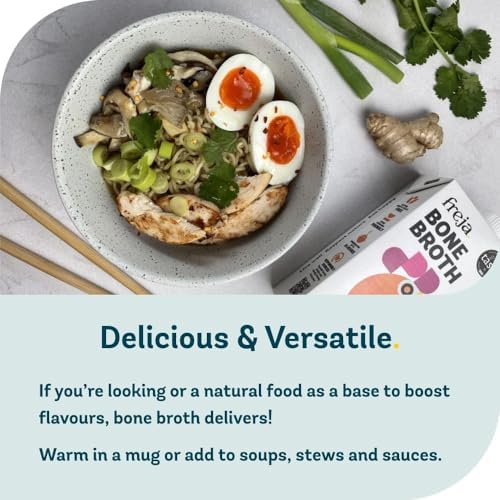 Freja Best of Bone Broth Mixed Pack | Beef & Chicken | Premium Broth | Delicious & Natural | Low Calorie | High Protein & Collagen | Not from Concentrate, Powder or Cubes | 6 x 500ml