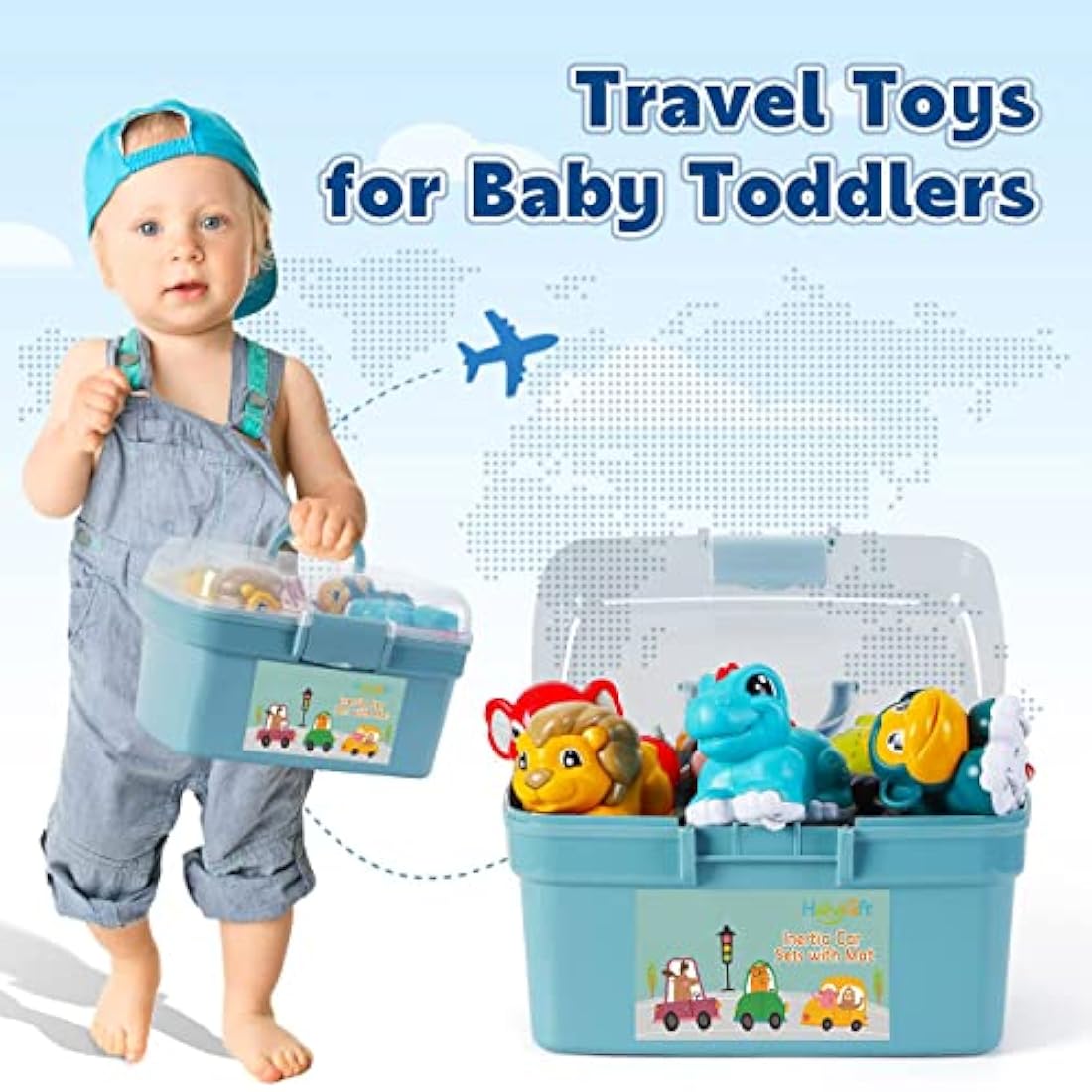 HahaGift Animal Car Toys for 1 Year Old Boys Gifts, Baby Boy Toys 12-18 Months Truck Toy, Pull Back Cars for 1 2 Year Old Girls, 1 Year Boy Birthday Gift for Childrens Toddler Toy 1-2 Years