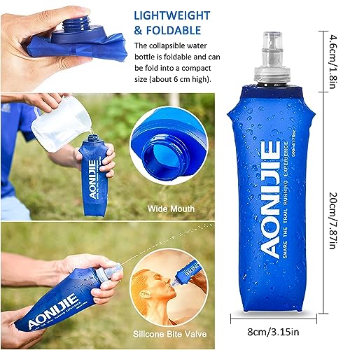 HINATAA Lightweight Running Hydration Backpack, 5L 190g Running Hydration Vest for Women and Men Cycling Running Climbing Hiking Vest Pack (Blue with