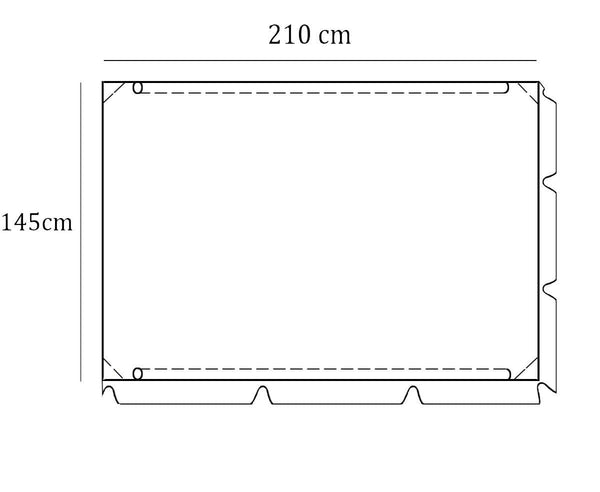 Ferocity Universal coloured replacement canopy for Swing Cover size 210 x 145 cm Patio Hammock Cover Top Garden Outdoor size 210 x 145 cm Beige [101]