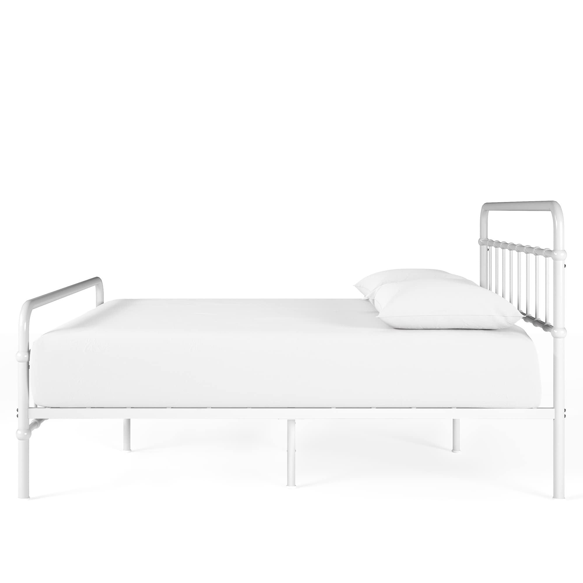 ZINUS Florence 3ft Single Bed Frame 90x190cm, Metal Platform Bed with Headboard and Footboard, Strong Steel Slat Support, Large Storage Space, Easy Assembly, Black