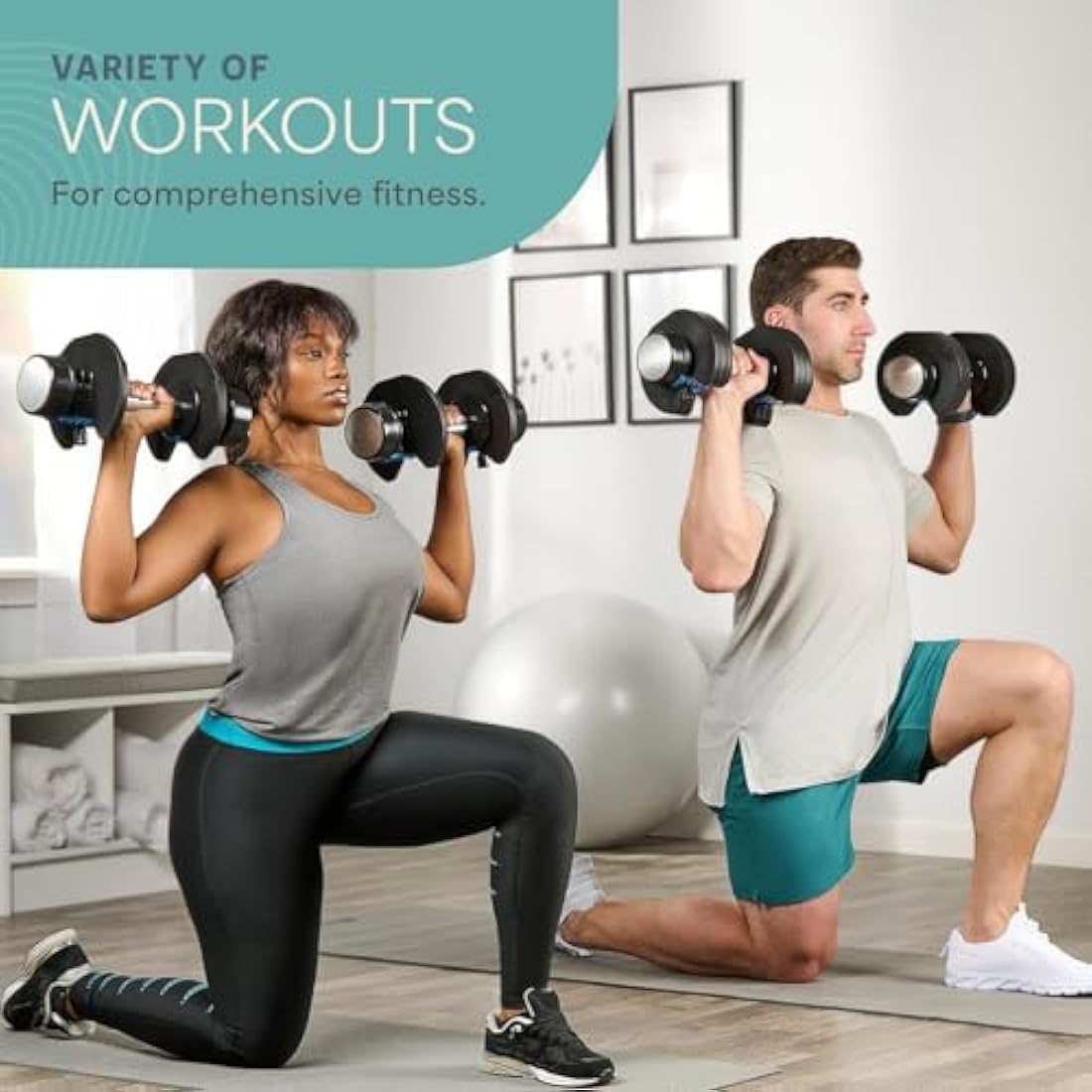 Adjustable Dumbbells Pair - Perfect for Home Gym Workouts, Strength Training & Muscle Building, Space, Saving Design for Easy Storage, Versatile Dumbbell Sets for Men