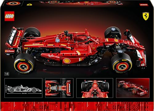 LEGO Technic Oracle Red Bull Racing RB20 F1 Car Model Kit - Collectible Formula 1 Building Set with 1:8 Scale V6 Engine, Gear Box, Steering & DRS - Gift Idea for Adult & Teenage Racing Fans - 42206