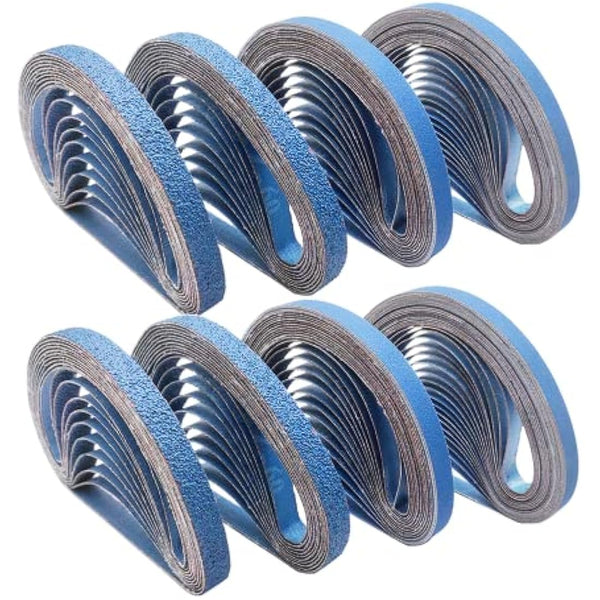 FEIHU Metal sanding belts 30 x 533 mm. Each 5 x Grit 60/80/100/120/240/320 for Belt Sanders,Power File Sandpaper Sanding Belts Set of 30
