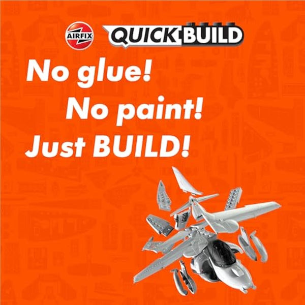Airfix QUICKBUILD Model Aircraft Kits - J6009 Harrier Model Building Kit for Kids 6+, Construction Plane Toys for Boys & Girls - Fighter Jet Planes & Toy Aeroplane Sets, Plane Enthusiast Gifts