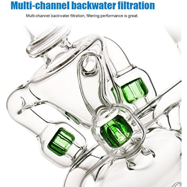 Acrylic bong glass bong pipe bongs for smoking bong bowl14.4mm Green bubbler bong downpipe Straight Pipes percolator oil rigs cheap glass watrer pipe hookah tall 24cm