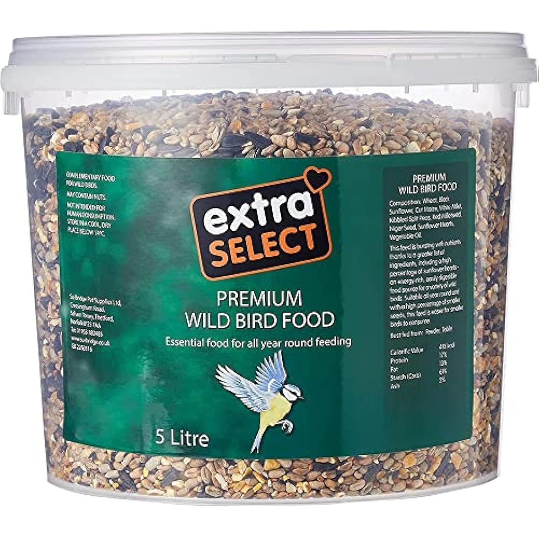 Extra Select Premium Wild Bird Food, 5 Litre