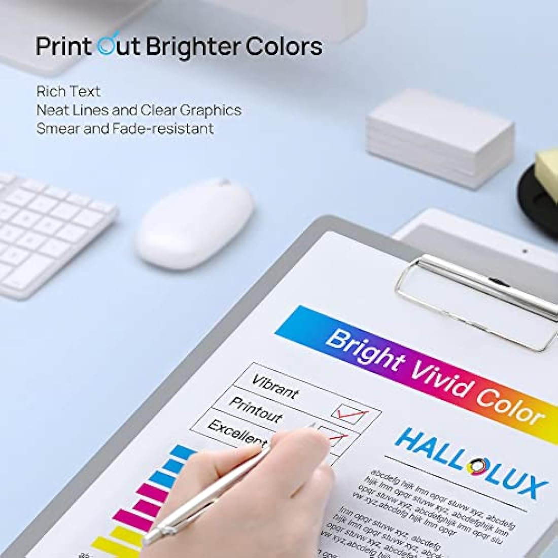 HALLOLUX PG-560XL CL-561XL Multipack Ink Cartridges Use for Canon 560XL 561XL for Pixma TS5350 TS5351 TS7450 TS7451 TS5352 TS5353 (2 Pack, Black and Tri-colour)