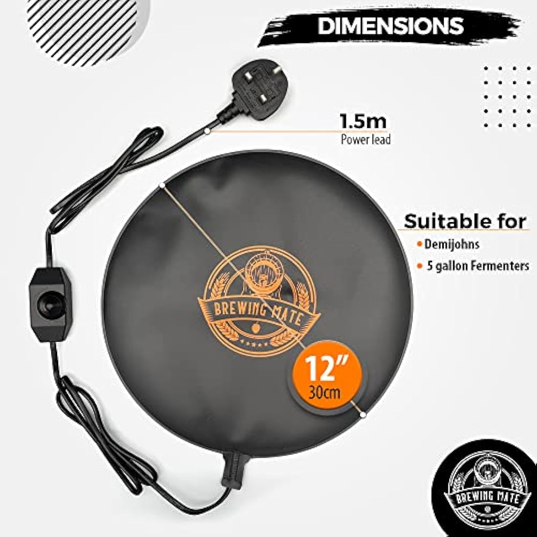 Brewing Mate Home Brew Heat Pad Mat (Adjustable Power)