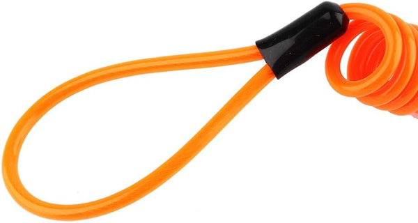 Anti Theft Spring Reminder Rope, Motorcycle Bike Alarm Disc Lock Antitheft Security Spring Reminder Cable Tight Orange